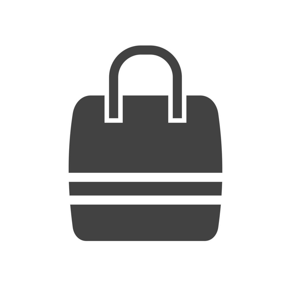 handväska glyf svart ikon vektor