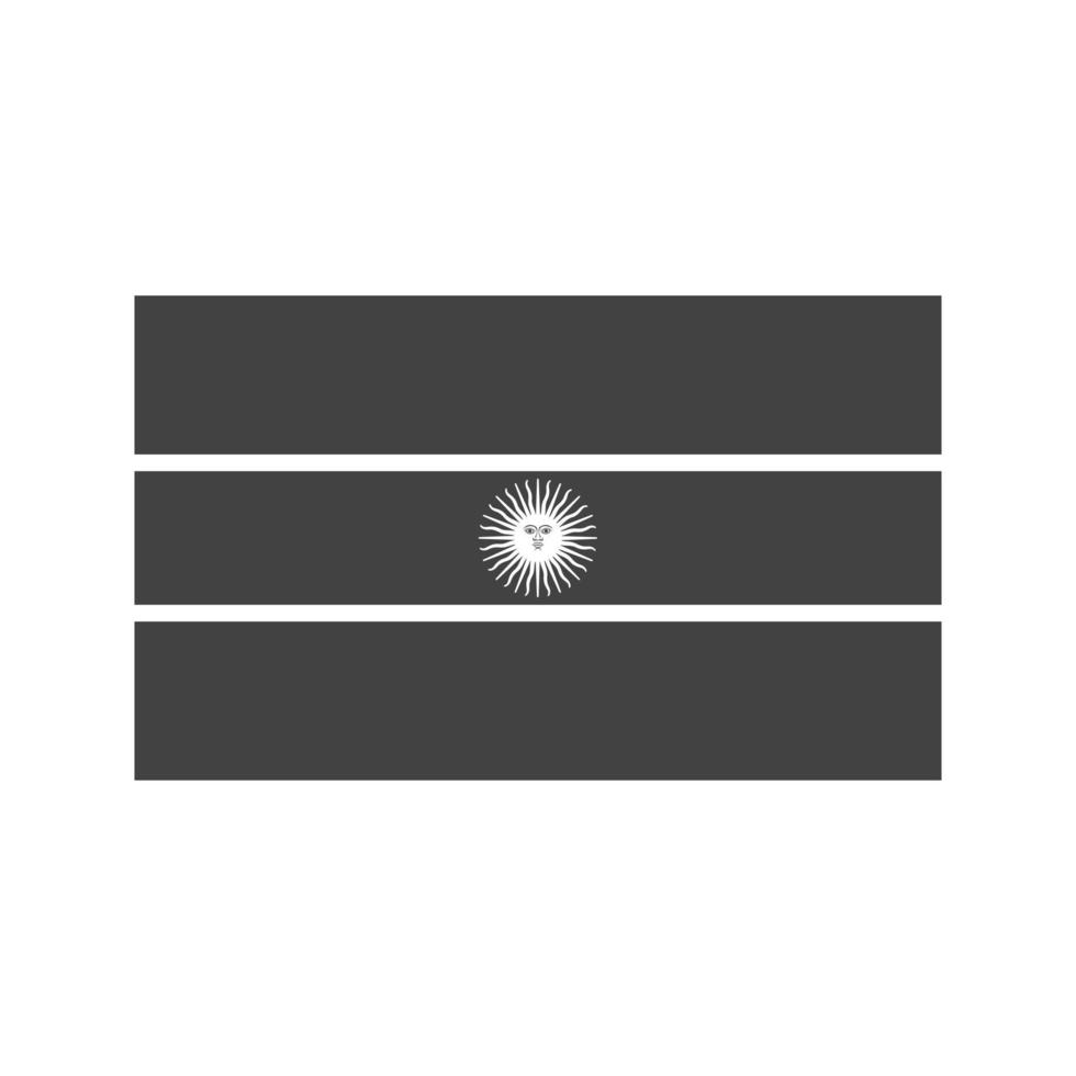 Argentinien Glyphe schwarzes Symbol vektor