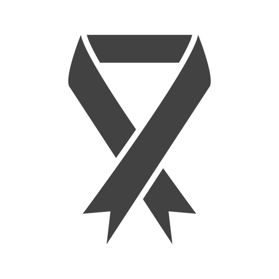 Band-Glyphe schwarzes Symbol vektor