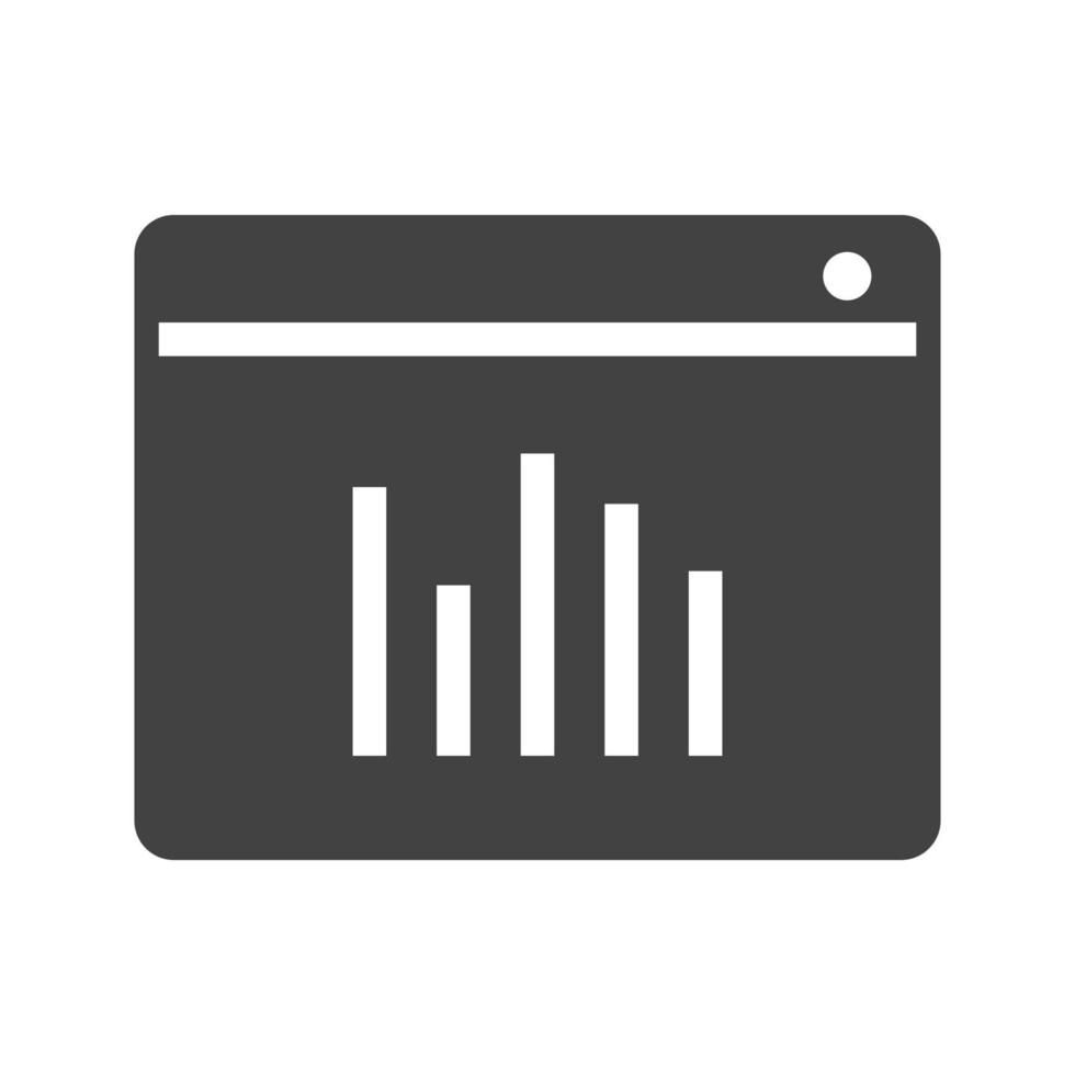 statistik glyf svart ikon vektor