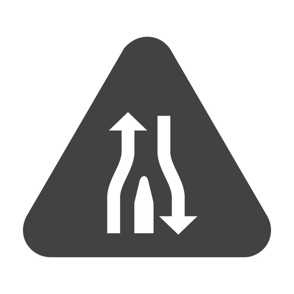 schwarzes Symbol für einspurige Glyphe voraus vektor