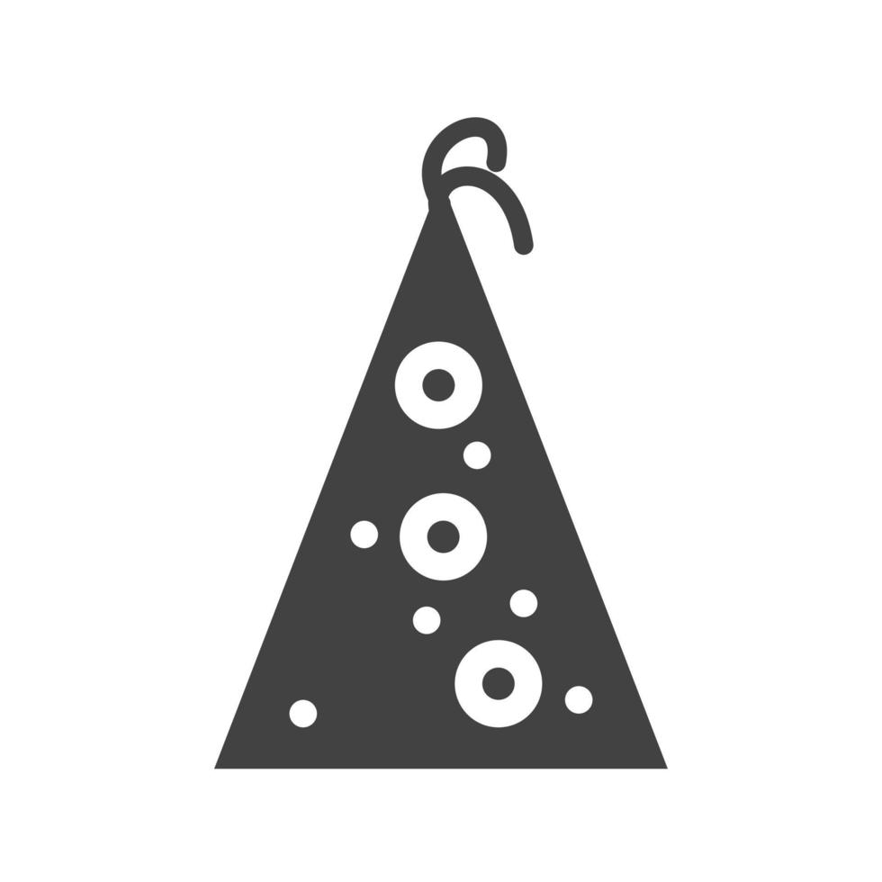 Partyhut i Glyph schwarzes Symbol vektor
