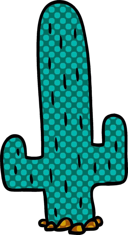 tecknad doodle av en kaktus vektor