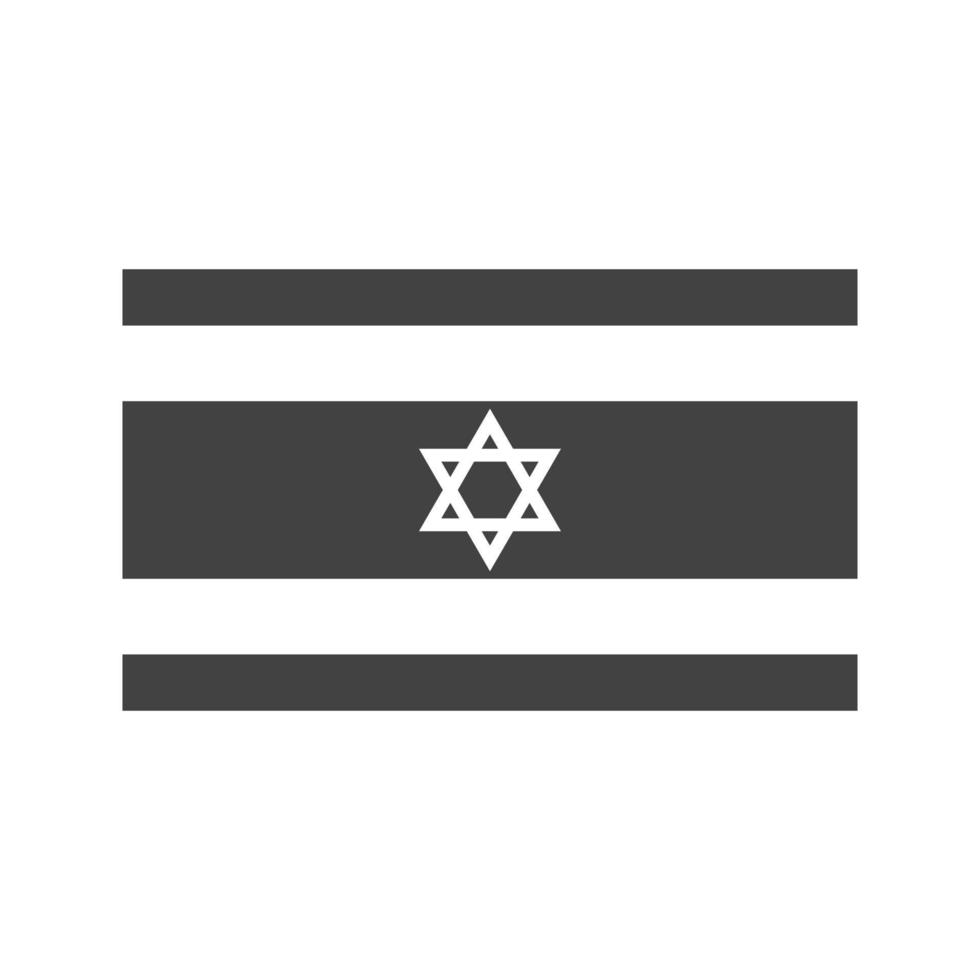 israel glyf svart ikon vektor