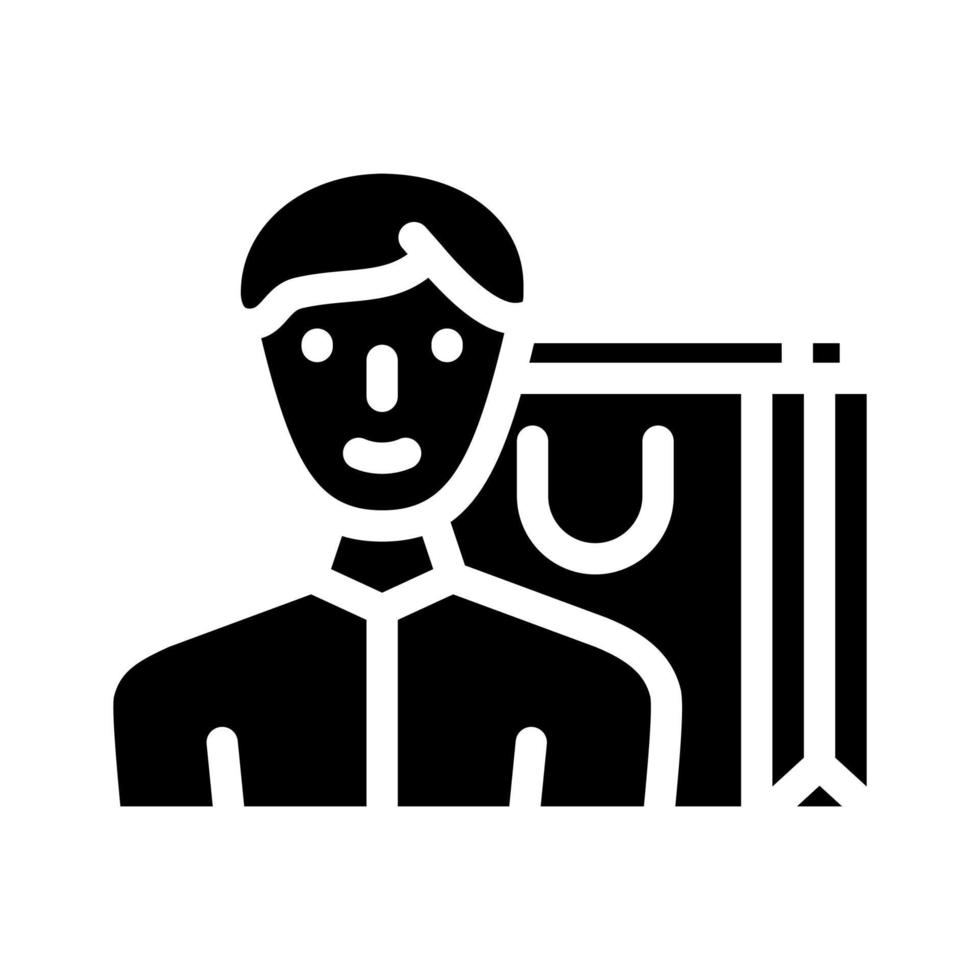 Einkaufstasche Glyphe Symbol Vektor Illustration