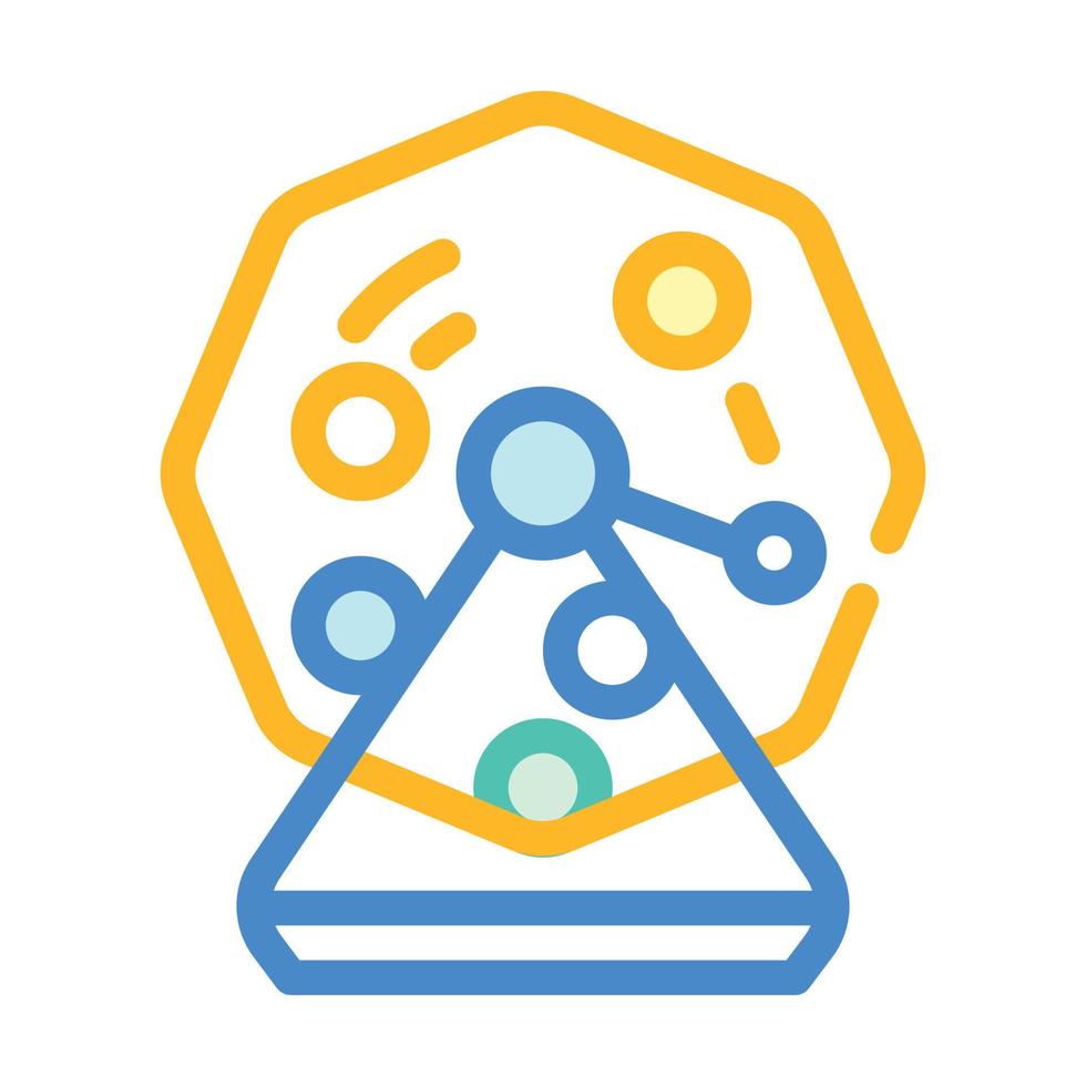 lottomaschine mit kugeln farbsymbol vektorillustration vektor