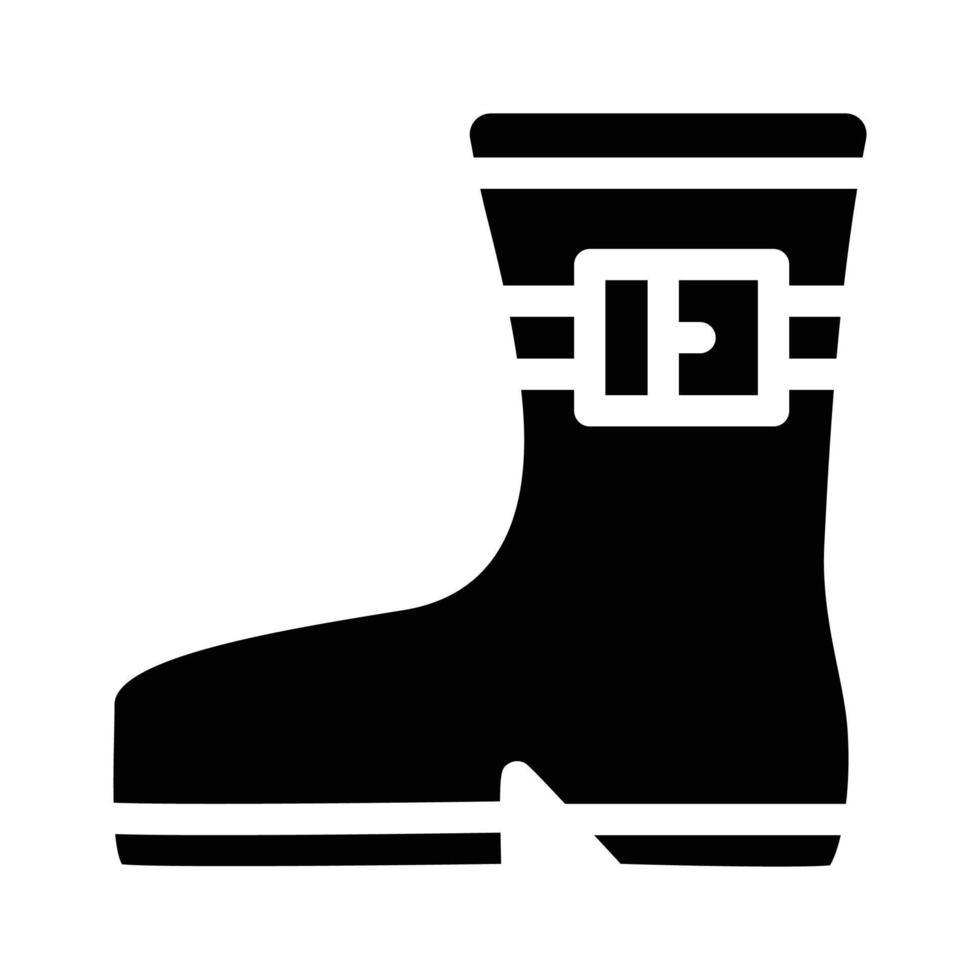 hösten sko glyf ikonen vektor svart illustration