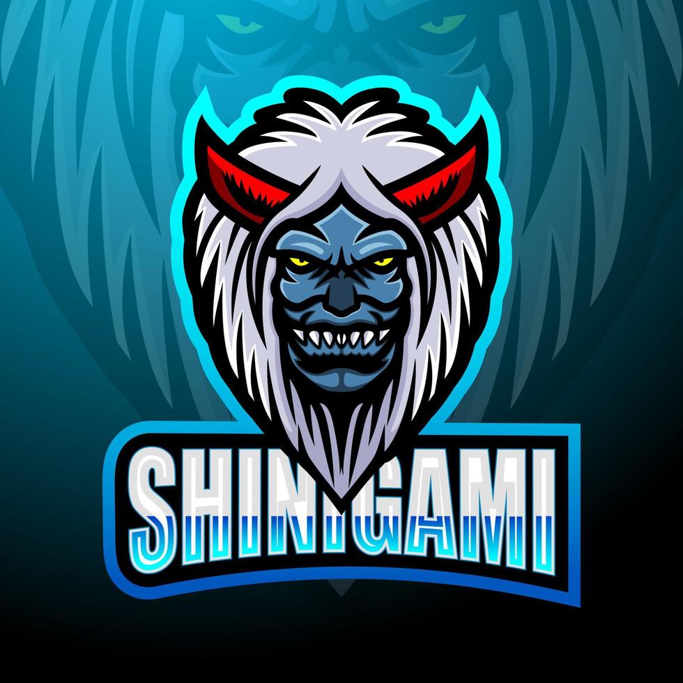 shinigami esport logotyp maskot design vektor