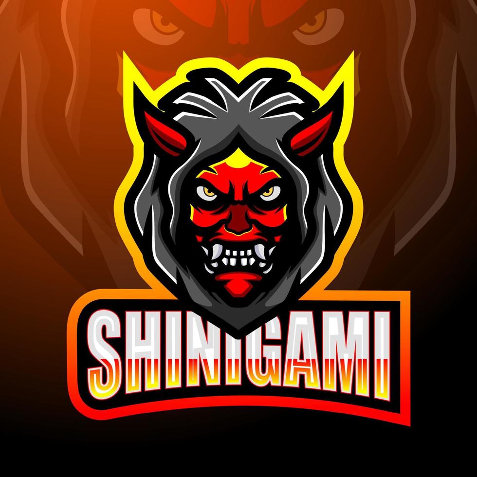 shinigami esport logotyp maskot design vektor