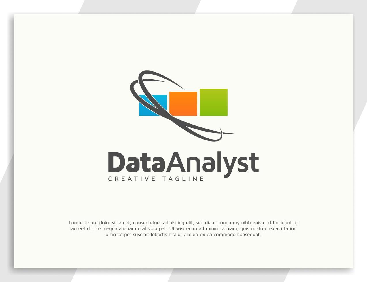 Designvorlage für das Logo des Datenanalysten vektor