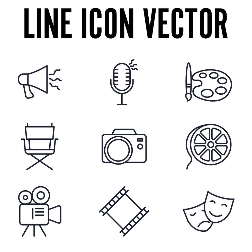 underhållning set ikon symbol mall för grafisk och webbdesign samling logotyp vektorillustration vektor