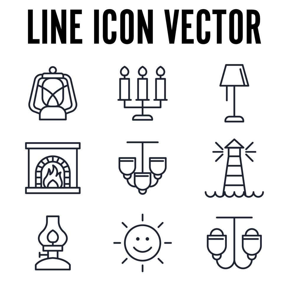 ljus som ikon symbol mall för grafisk och webbdesign samling logotyp vektorillustration vektor