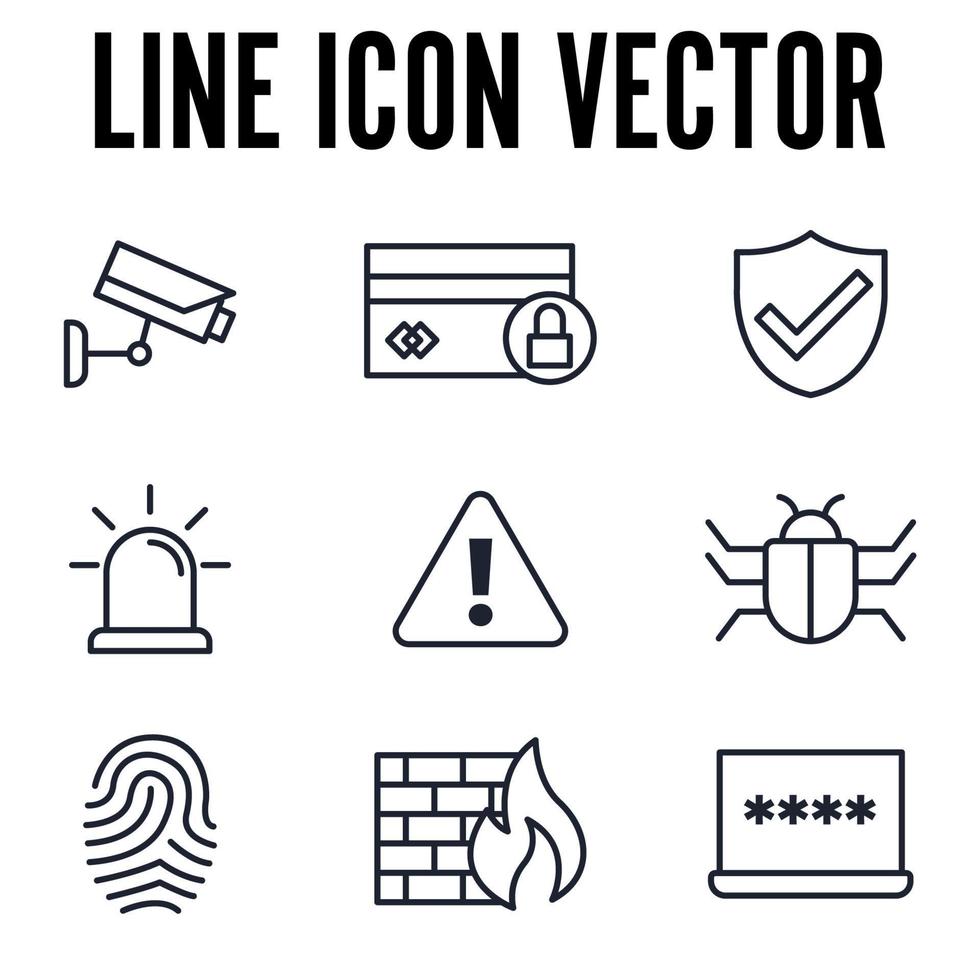 skydd och säkerhetselement som ikon symbol mall för grafisk och webbdesign samling logotyp vektorillustration vektor