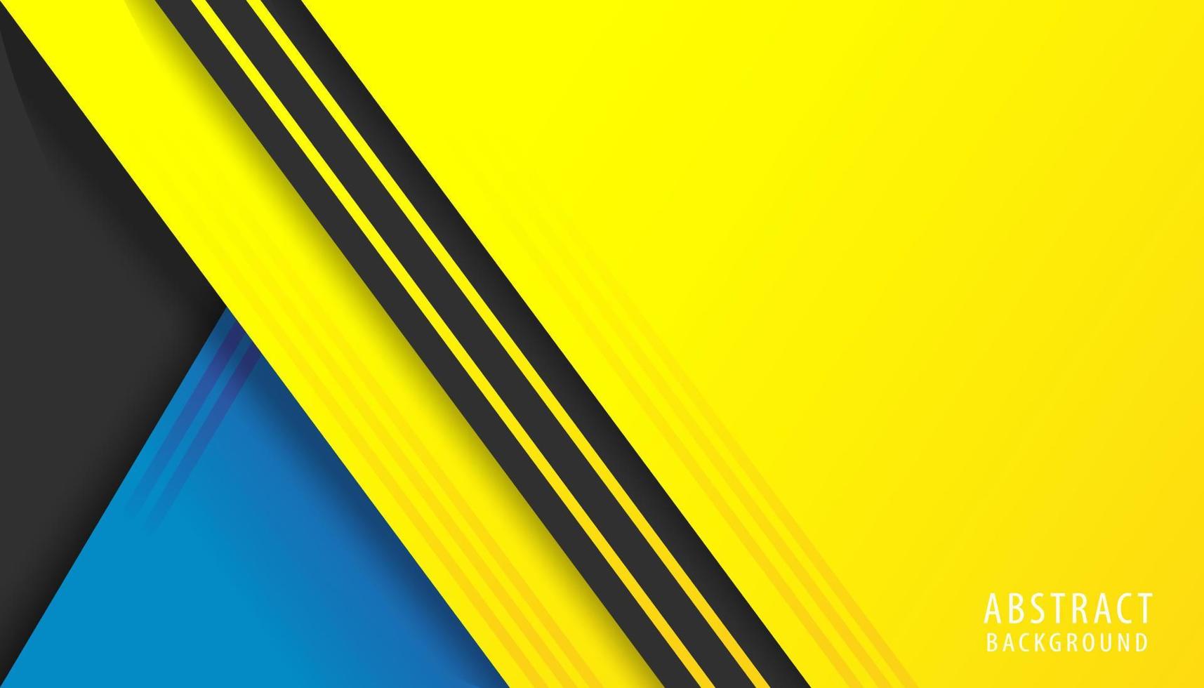 abstrakter geometrischer hintergrund mit gelb und blau vektor