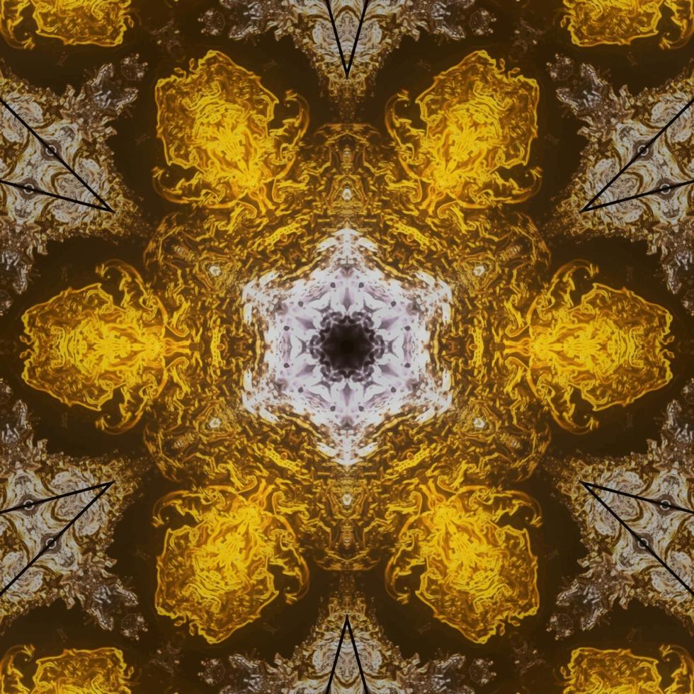 Luxus Zier Mandala Design Hintergrund in Goldfarbe vektor