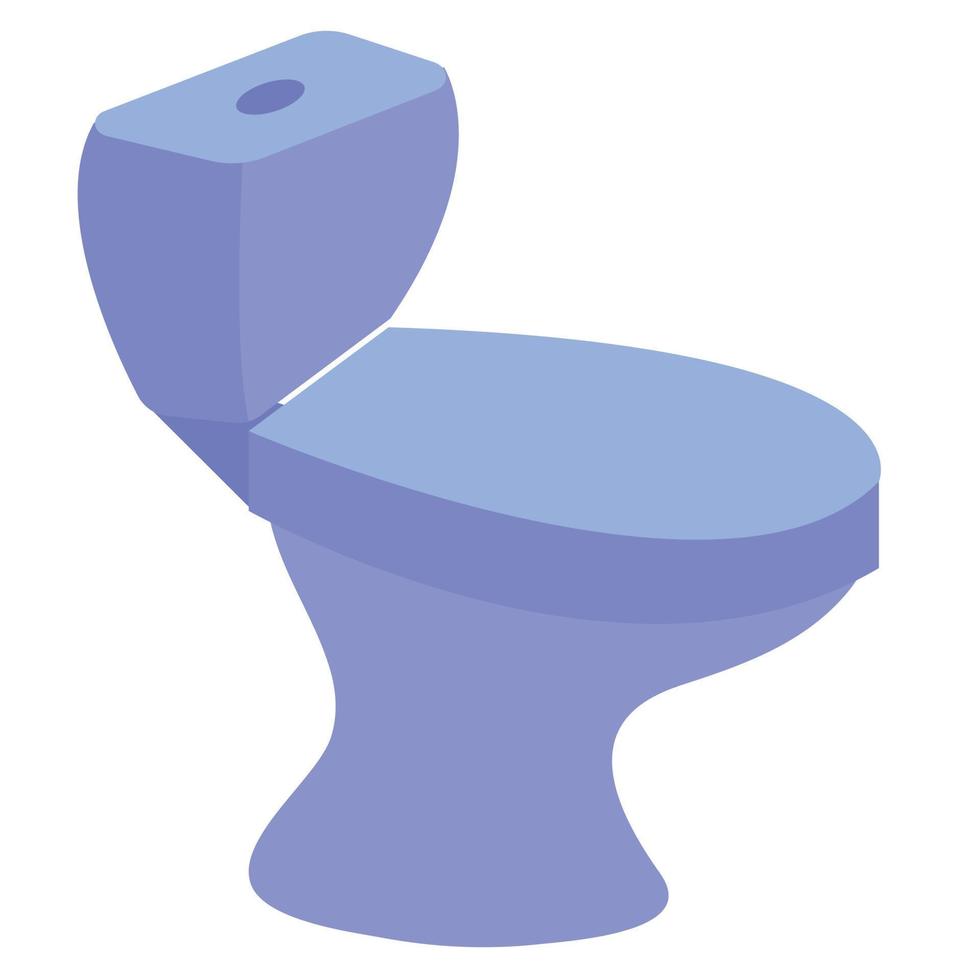 keramisk toalett och spolfat. toalett VVS utrustning. vektor stock illustration isolerad på vit bakgrund.
