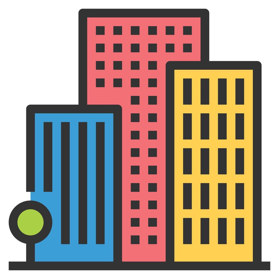 Stadtsymbol Vektorsymbol einfaches Design für die Verwendung in Grafiken Webbericht Logo Infografiken vektor