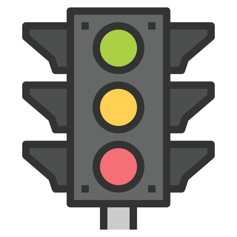 trafikljus ikon vektor symbol enkel design för användning i grafik webbrapport logotyp infographics
