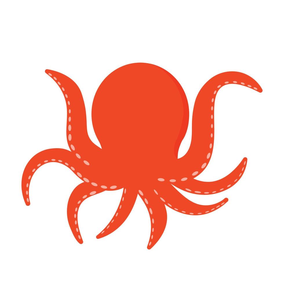 animerad bläckfisk ikon clipart havsdjur tecknad vektorillustration vektor