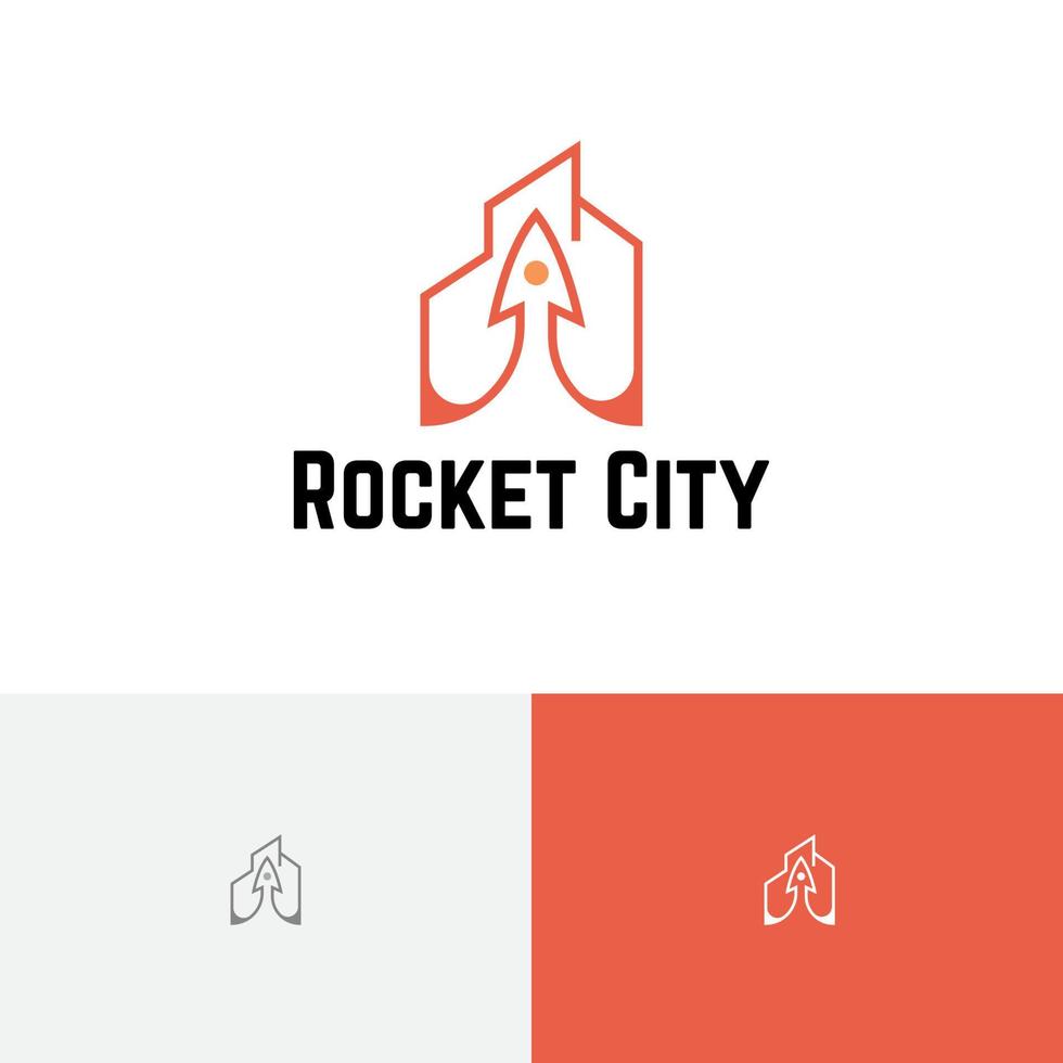 Rocket City Building lanserar investeringsföretagets logotyp vektor