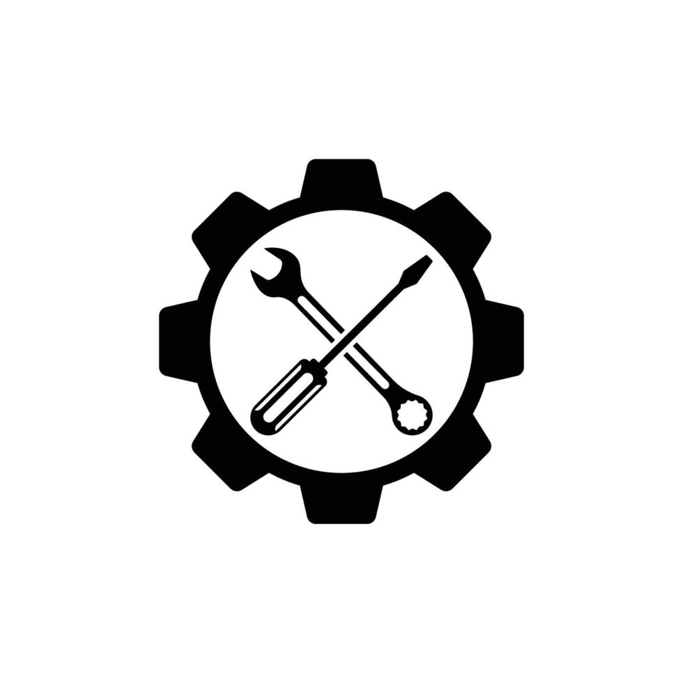 Mechaniker-Werkzeug-Logo-Icon-Design-Vektor vektor