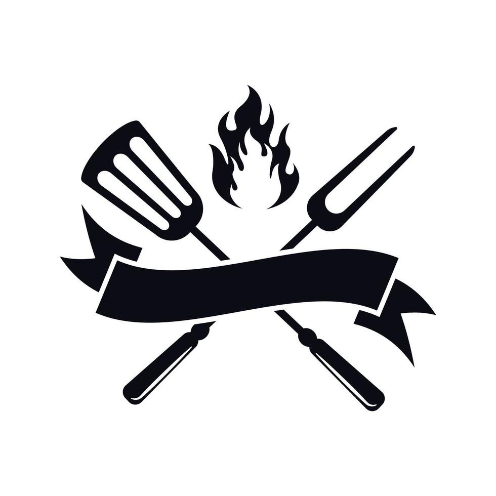 Grill-Logo-Icon-Design-Vorlage-Vektor vektor