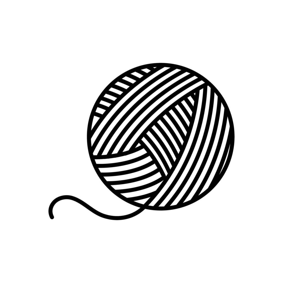 Wollgarn-Logo-Icon-Design-Vektor vektor