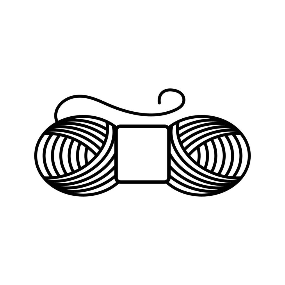 Wollgarn-Logo-Icon-Design-Vektor vektor