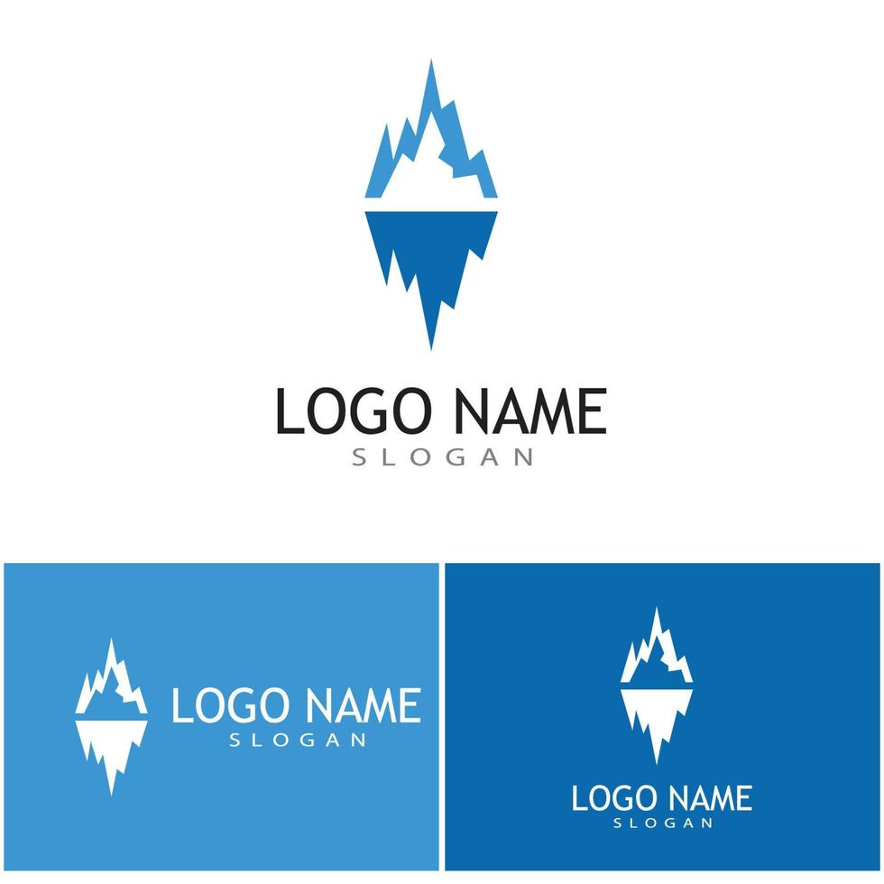 Eisberg Logo Vorlage Vektor Symbol Natur