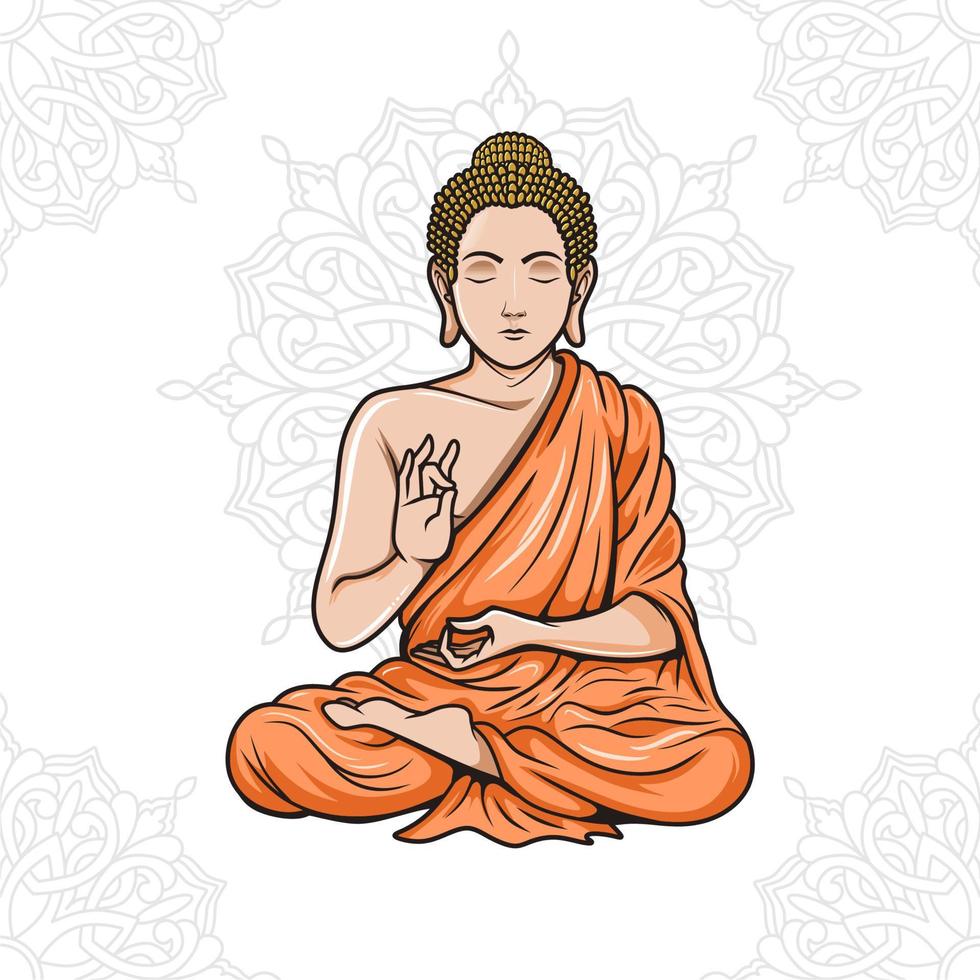 illustration av vesak dag eller buddha purnima med snygg och kreativ design illustration vektor