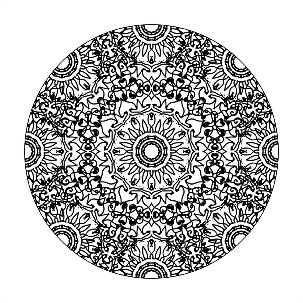 handgezeichnetes Mandala. dekoration in ethnischer orientalischer gekritzelverzierung. vektor