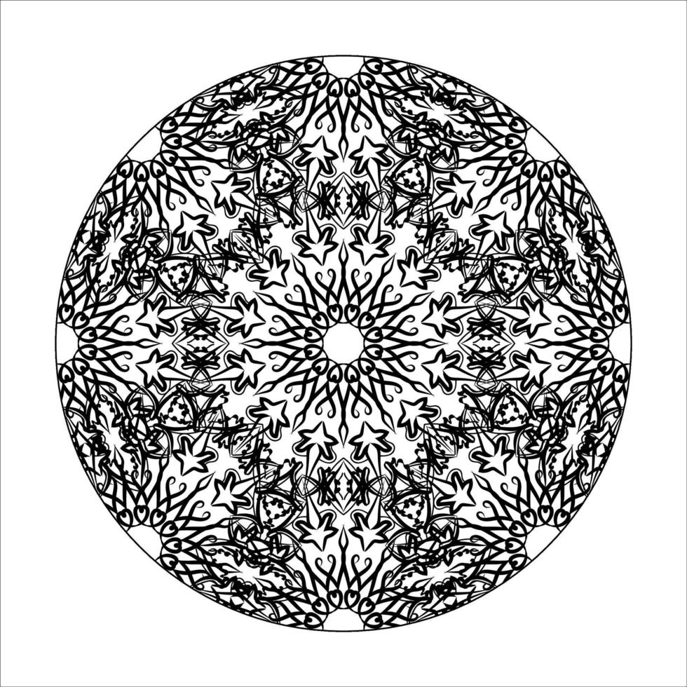 handritad mandala. dekoration i etniska orientaliska doodle prydnad. vektor