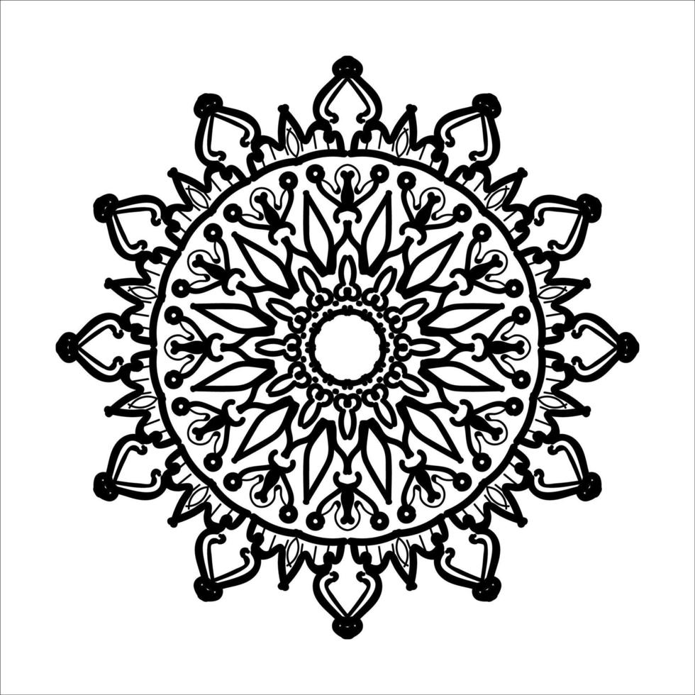 handgezeichnetes Mandala. dekoration in ethnischer orientalischer gekritzelverzierung. vektor