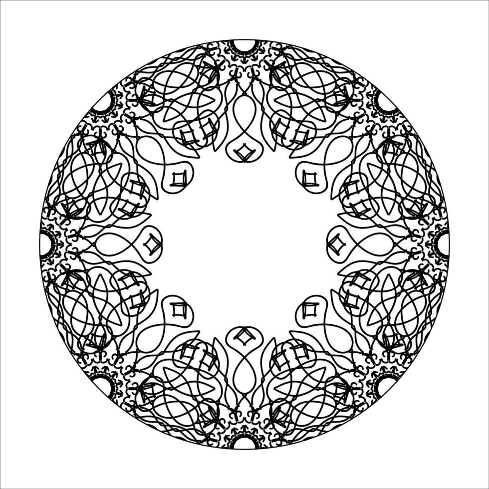 handgezeichnetes Mandala. dekoration in ethnischer orientalischer gekritzelverzierung. vektor