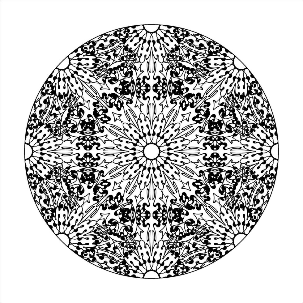 handritad mandala. dekoration i etniska orientaliska doodle prydnad. vektor