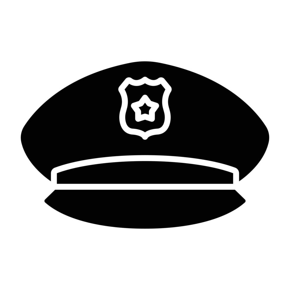 Polizeihut-Icon-Stil vektor