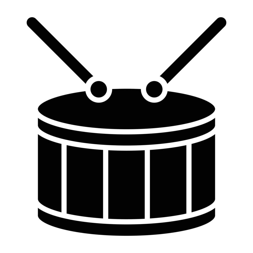 trumma ikon stil vektor