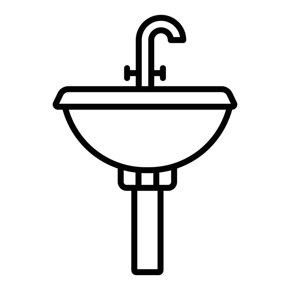 Symbolstil für Haarwaschbecken vektor