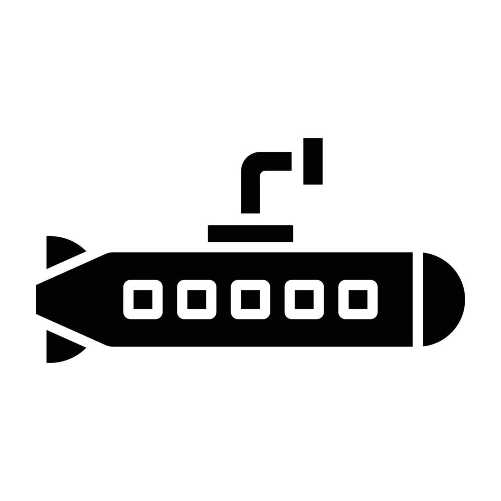 armén ubåt ikon stil vektor