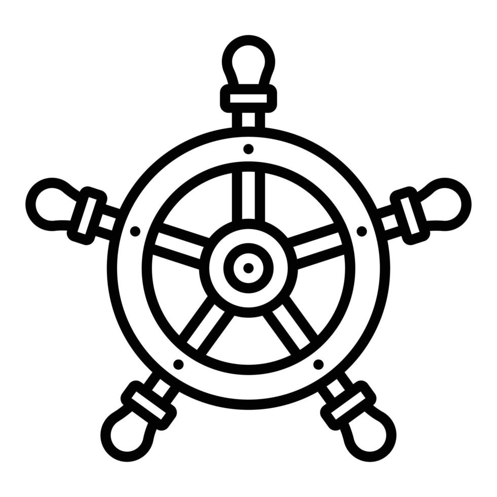 Symbolstil für das Schiffsrad vektor