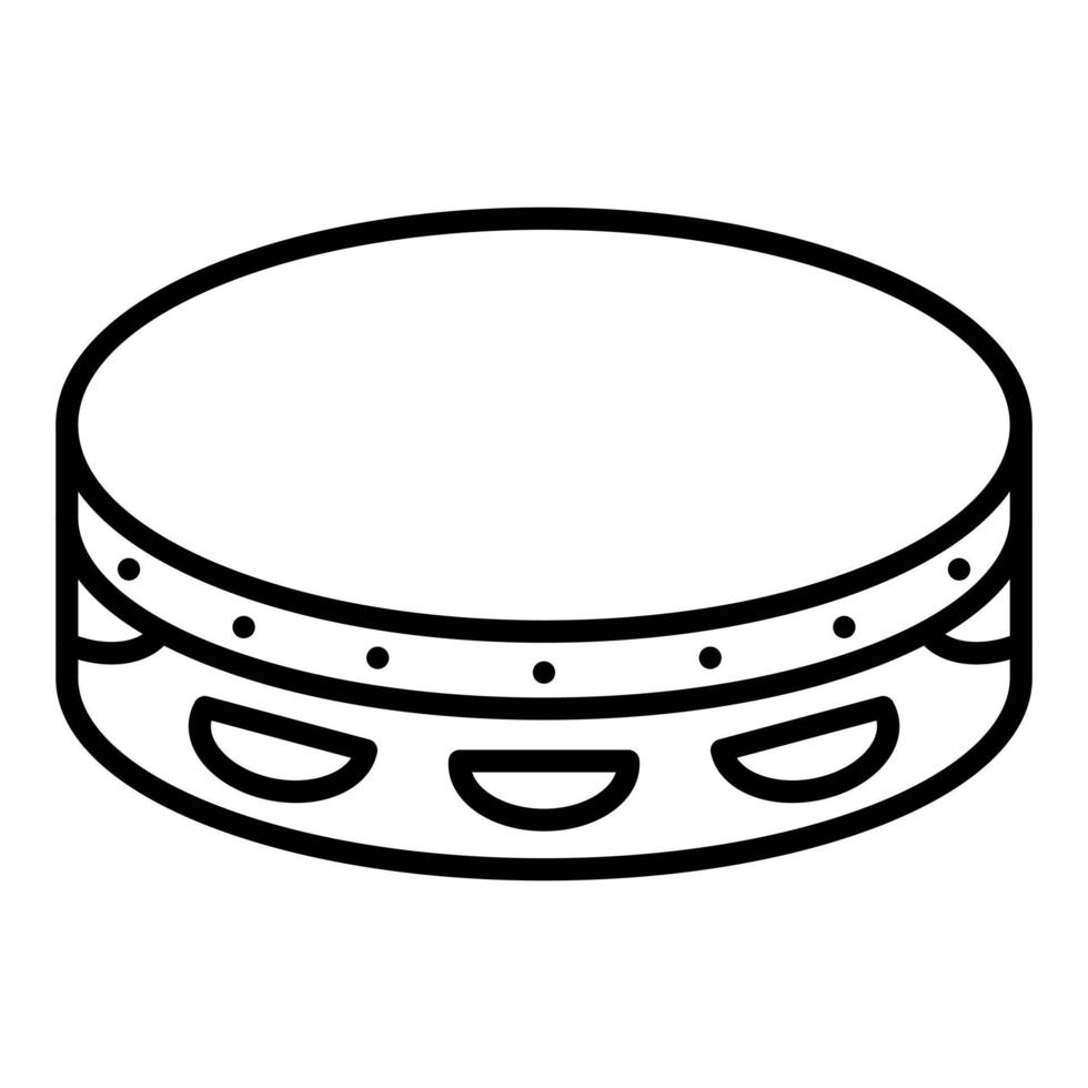 tamburin ikon stil vektor