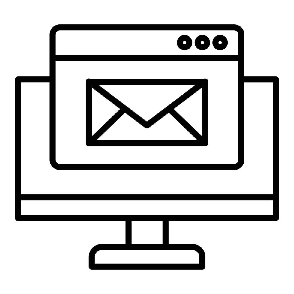 Symbolstil für E-Mail-Marketing vektor