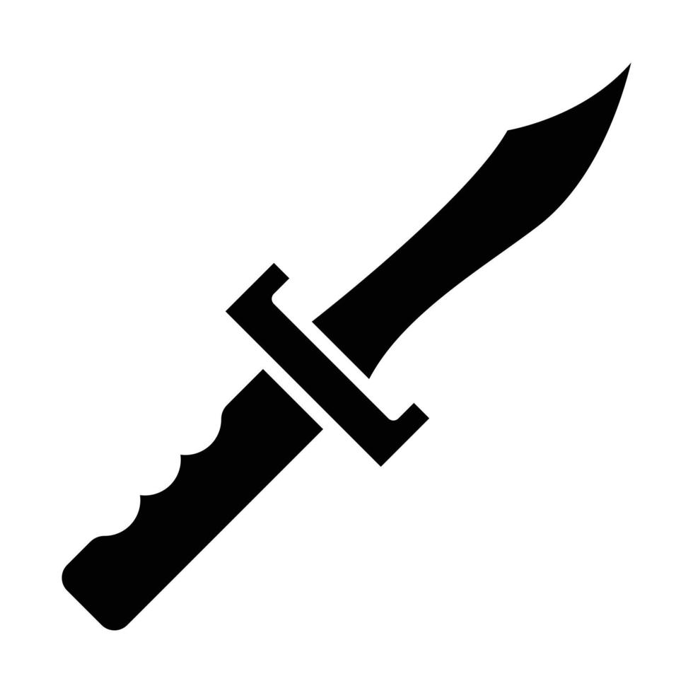 wildes Messer-Symbol-Stil vektor
