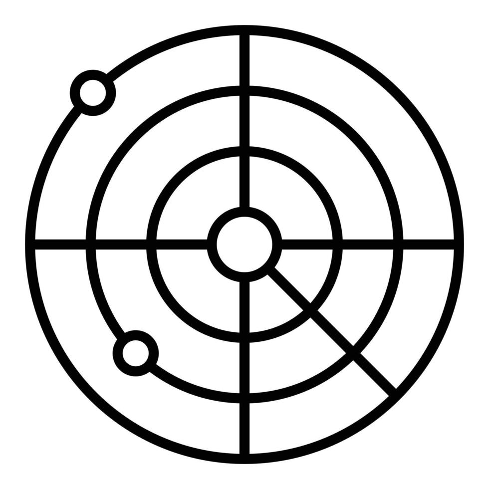 armén radar ikon stil vektor
