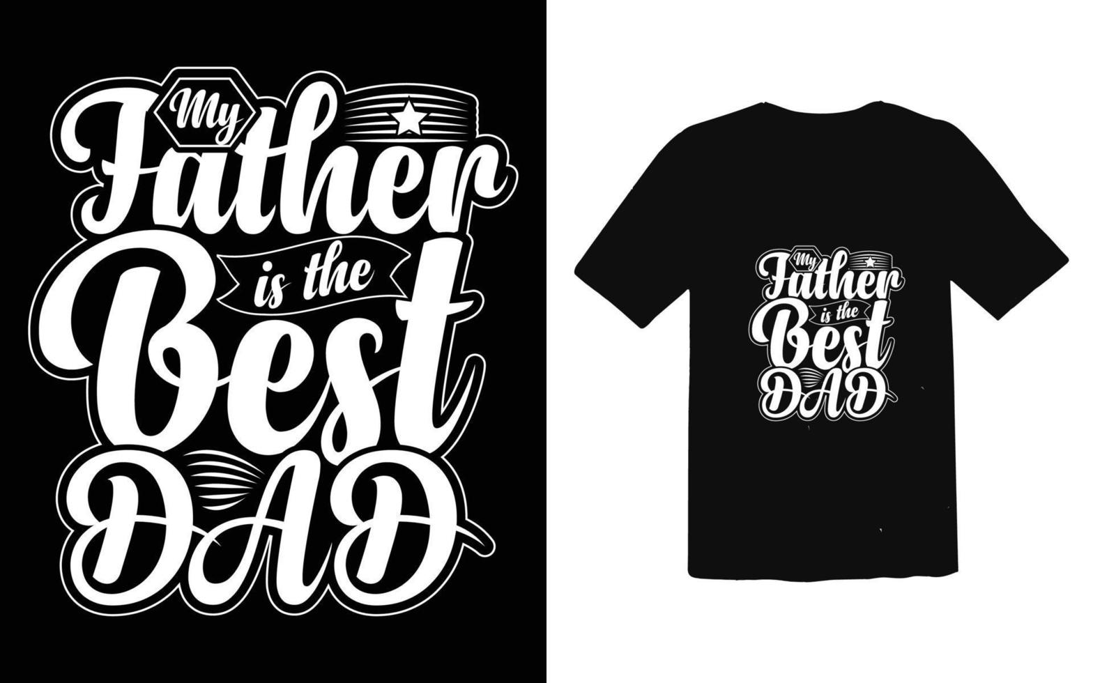 typografischer T-Shirt-Designvektor des Vatertags, trendiges Vati-T-Shirt-Design vektor