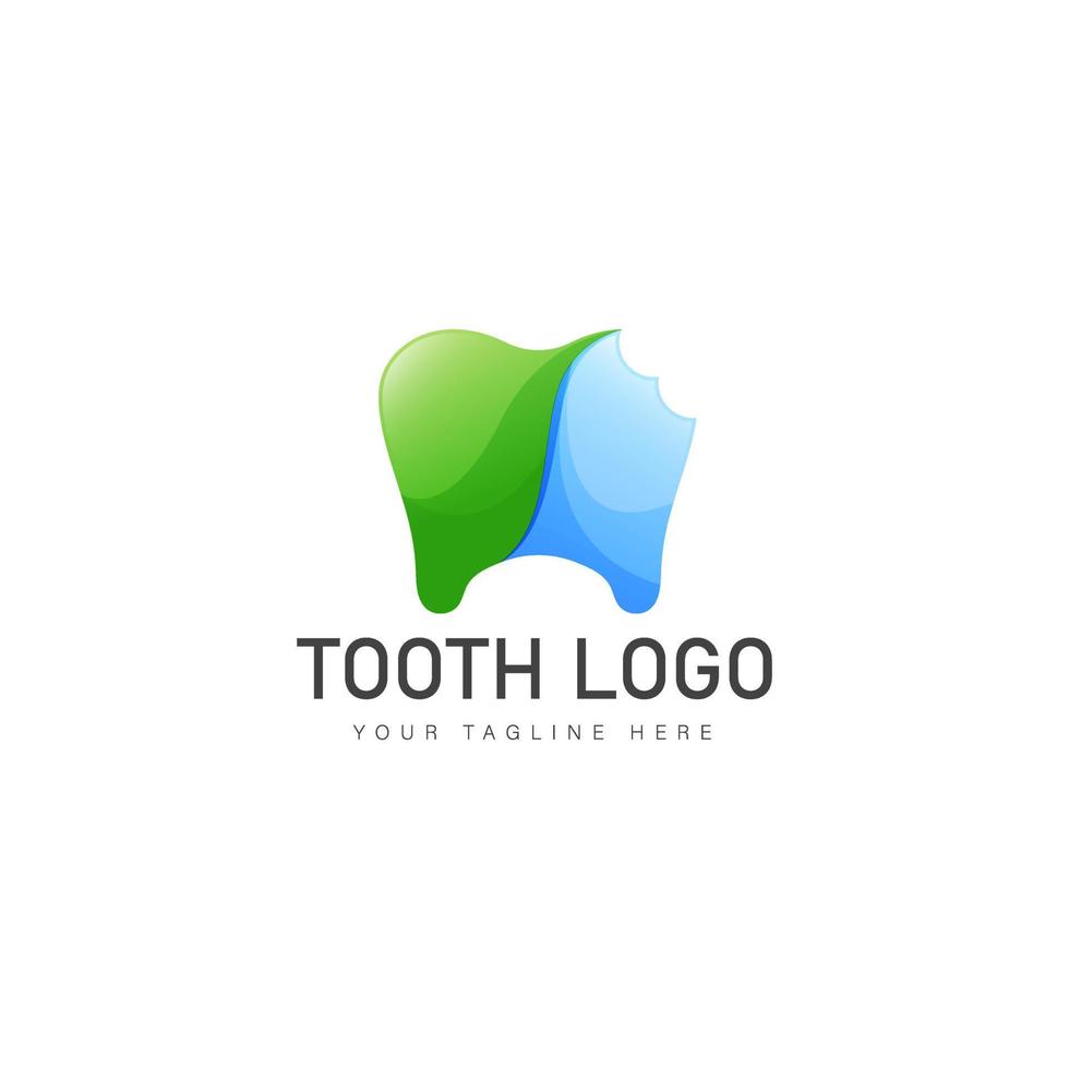 tand gradient logotyp design ikon illustration vektor