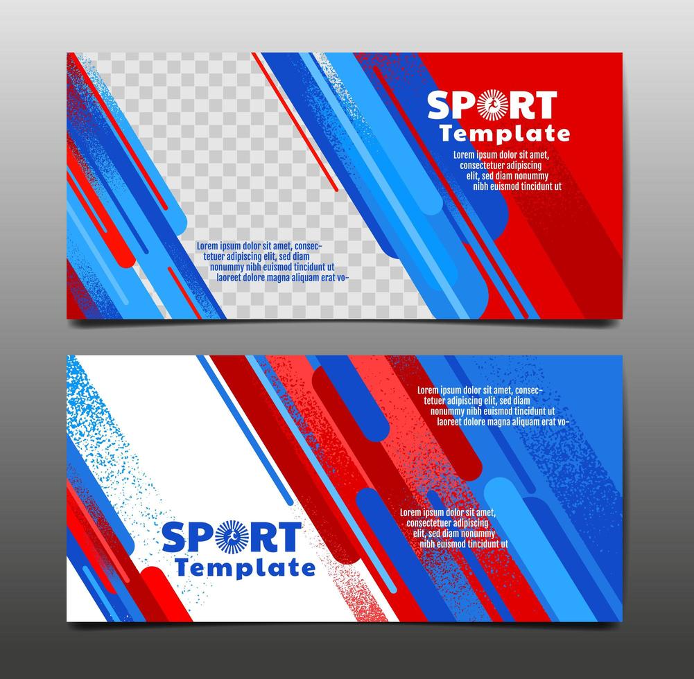 sport layout kortuppsättning vektor