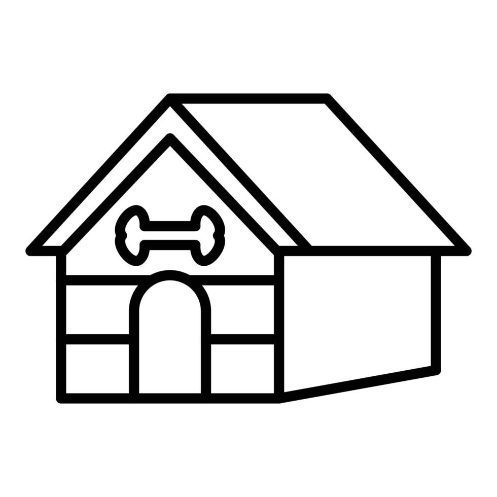 husdjur hus ikon stil vektor
