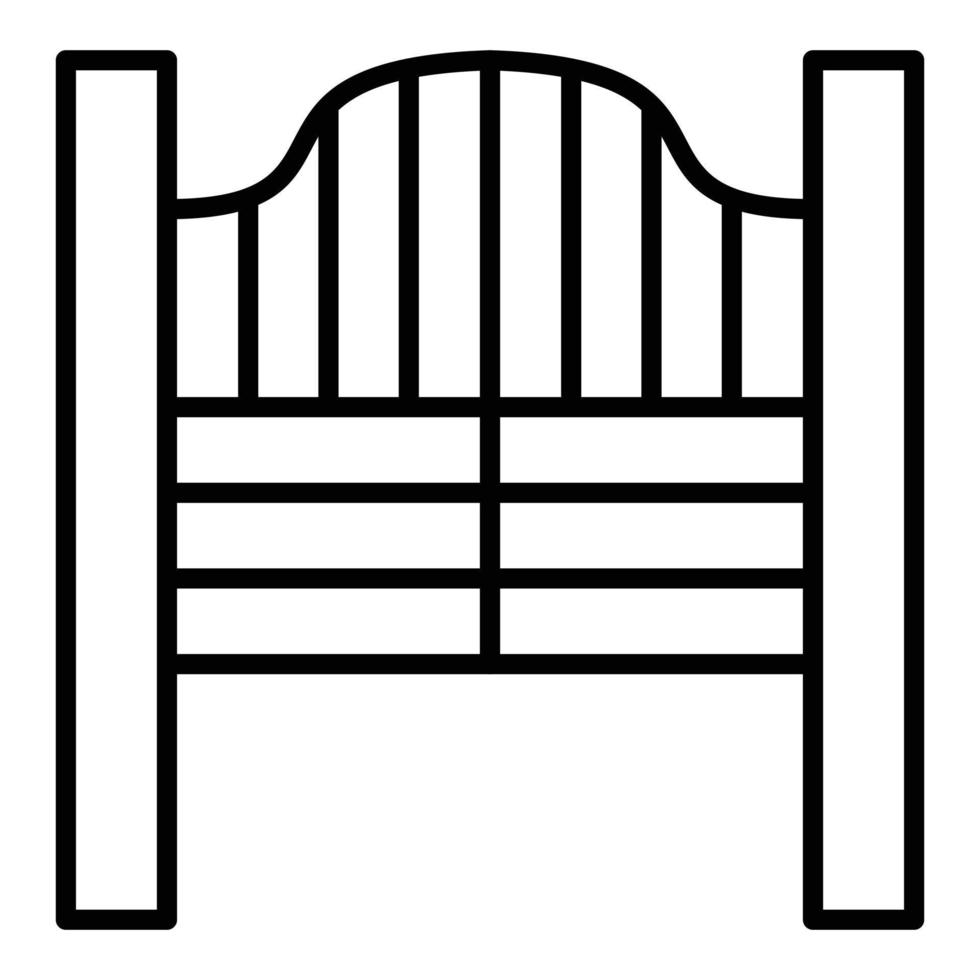 Saloon-Gate-Icon-Stil vektor