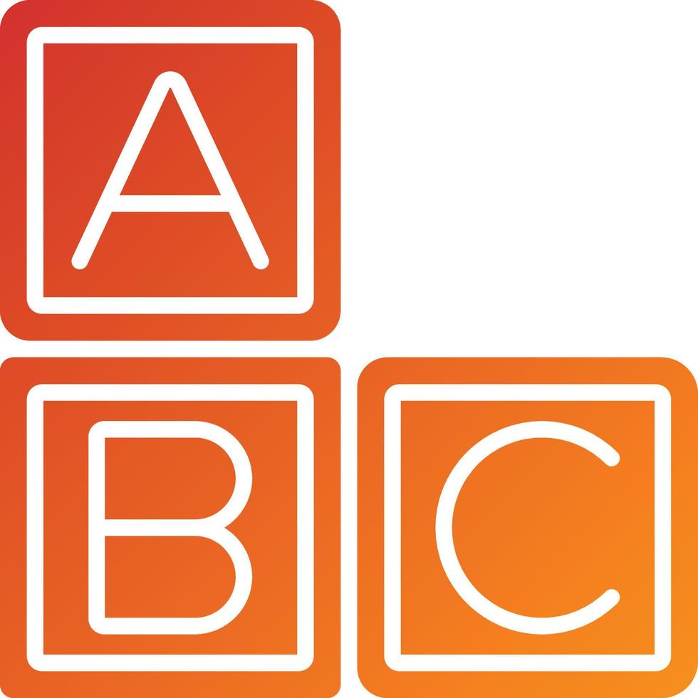 Symbolstil für abc-Blöcke vektor